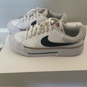 Nike Court Legacy Lift White and Black Sneakers
